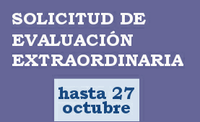 Plazo de solicitud de evaluación extraordinaria de estudiantes en el curso académico 2014/2015 (tercera convocatoria)