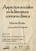 Conferencia “Aspectos sociales en la literatura coreana clásica”