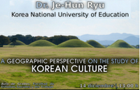 Conferencia A Geographic Perspective on the Study of Korean Culture