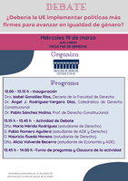Cartel debate mujer