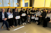 Acto de entrega de diplomas de la clausura de la segunda edición de la formación en pre-emprendimiento, en el Link