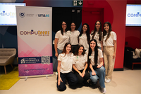 Algunas de las estudiantes de Informática de la UMA que han participado en el I ‘COMPUteens CON ELLAS’