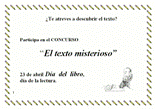 Concurso literario «El texto misterioso»