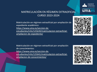 Matriculación Extraoficial Curso 2023-2024