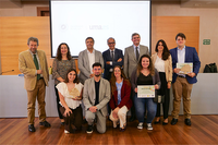 Los premiados, con las autoridades