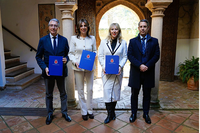 Salado, Fernández, España y Vila, tras la firma de los acuerdos