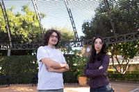 Alessandro Maglia e Irene Mendoza, dos de los impulsores del proyecto en el JArdíon Botánico de la UMA