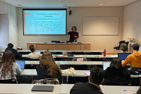 Rocío Rodríguez durante su ponencia en la Universidad de Salamanca