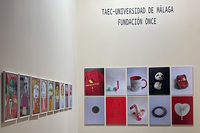 Un año más, estudiantes con discapacidad intelectual de la UMA han expuesto obras de arte en la feria de arte ARCO en colaboracion con la Fundación ONCE