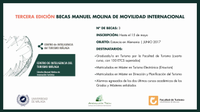 Cartel Becas de movilidad internacional Manuel Molina
