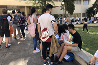 Alumnos en la Facultad de Medicina