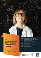 Cartel día mujer niña ciencia 2019