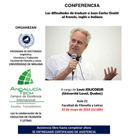 Cartel conferencia Juan Carlos Onetti