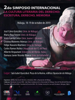 Cartel Segundo Simposio Internacional "La Cultura Literaria del Derecho: Escritura, Derecho, Memoria"