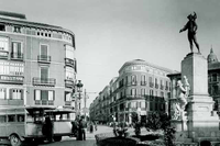 Glorieta del trabajador. Málaga, años 30. Fondo Roisin Andalucía. Archivo CTI UMA
