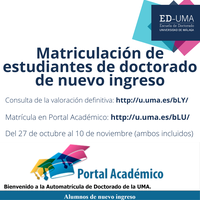 Matrícula estudiantes de nuevo ingreso