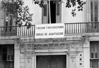 Primera sede de la Biblioteca en el Colegio Universitario (1972)
