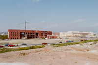 Obras de construcción de la Biblioteca General en Teatinos (h. 1987)