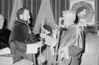 Acto de nombramiento como rector de José María Smith Agreda (1977)