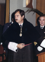 José María Martín Delgado, rector de la Universidad de Málaga (1984)