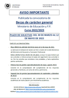 Cartel Becas General 22-23