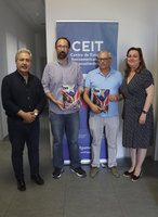 Juan Carlos Calvillo y Juan Jesus Zaro durante su visita al CEIT