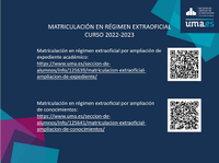Matriculación Extraoficial Curso 2022-2023