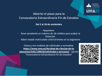 Convocatoria extraordinaria fin de estudios