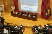 Un instante de la inauguracion del IX Congreso Nacional de Derecho de Sociedades en el aula magna de la Facultad de Derecho