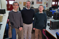 Tres de los investigadores del Departamento de Lenguajes y Ciencias de la Computacion autores de este trabajo