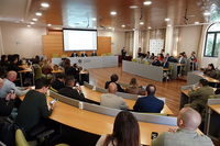 Un instante del encuentro en el Rectorado