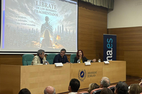 Un instante de la presentación en el Rectorado