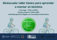 Biciescuela: taller básico para aprender a montar en bicicleta
