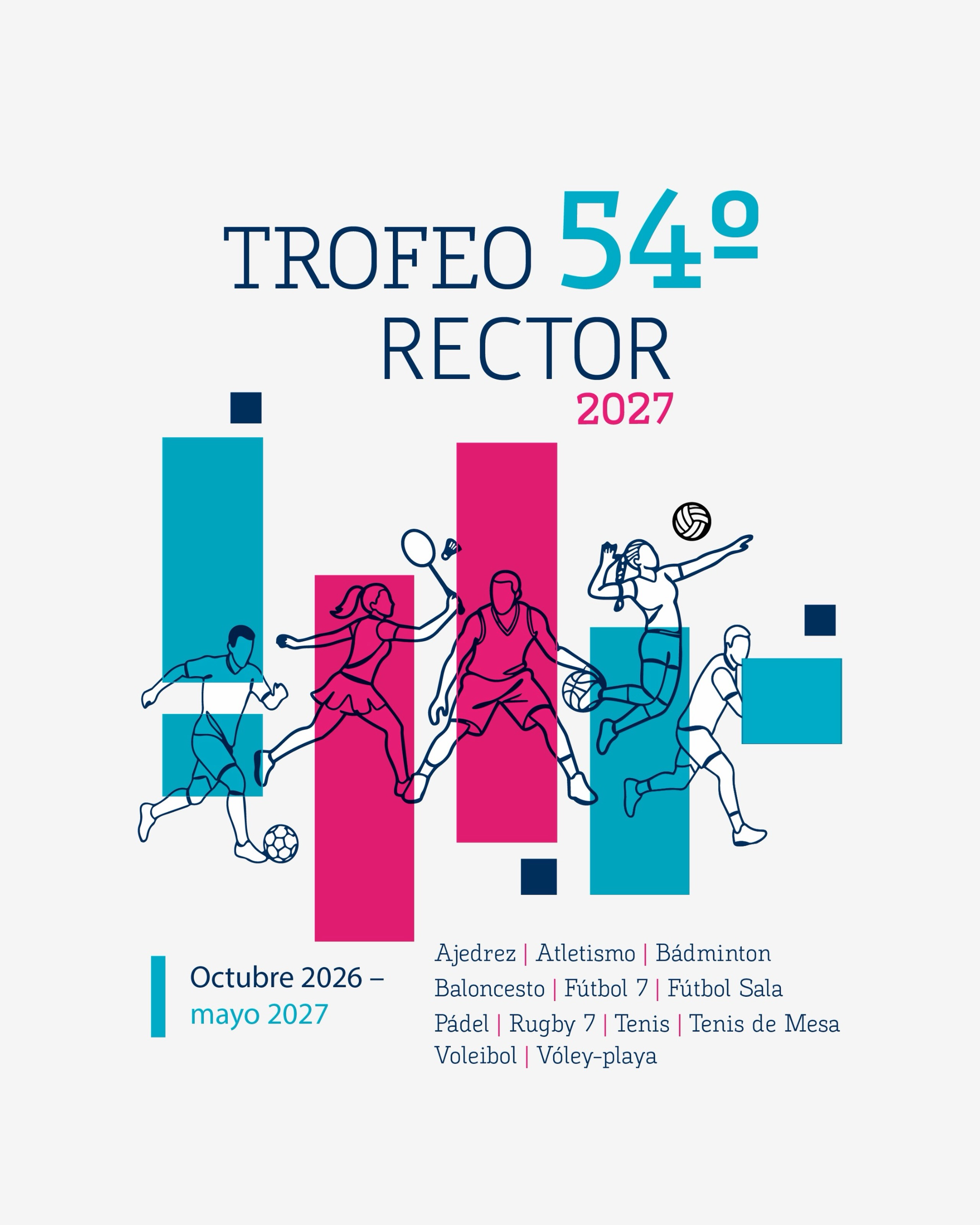 ¡Recuerda! 🤾‍♂️ Las inscripciones para las diferentes modalidades del 🏆 Trofeo Rector ya están abiertas.

+info y calendario de competiciones, a través de los enlaces de biografía.