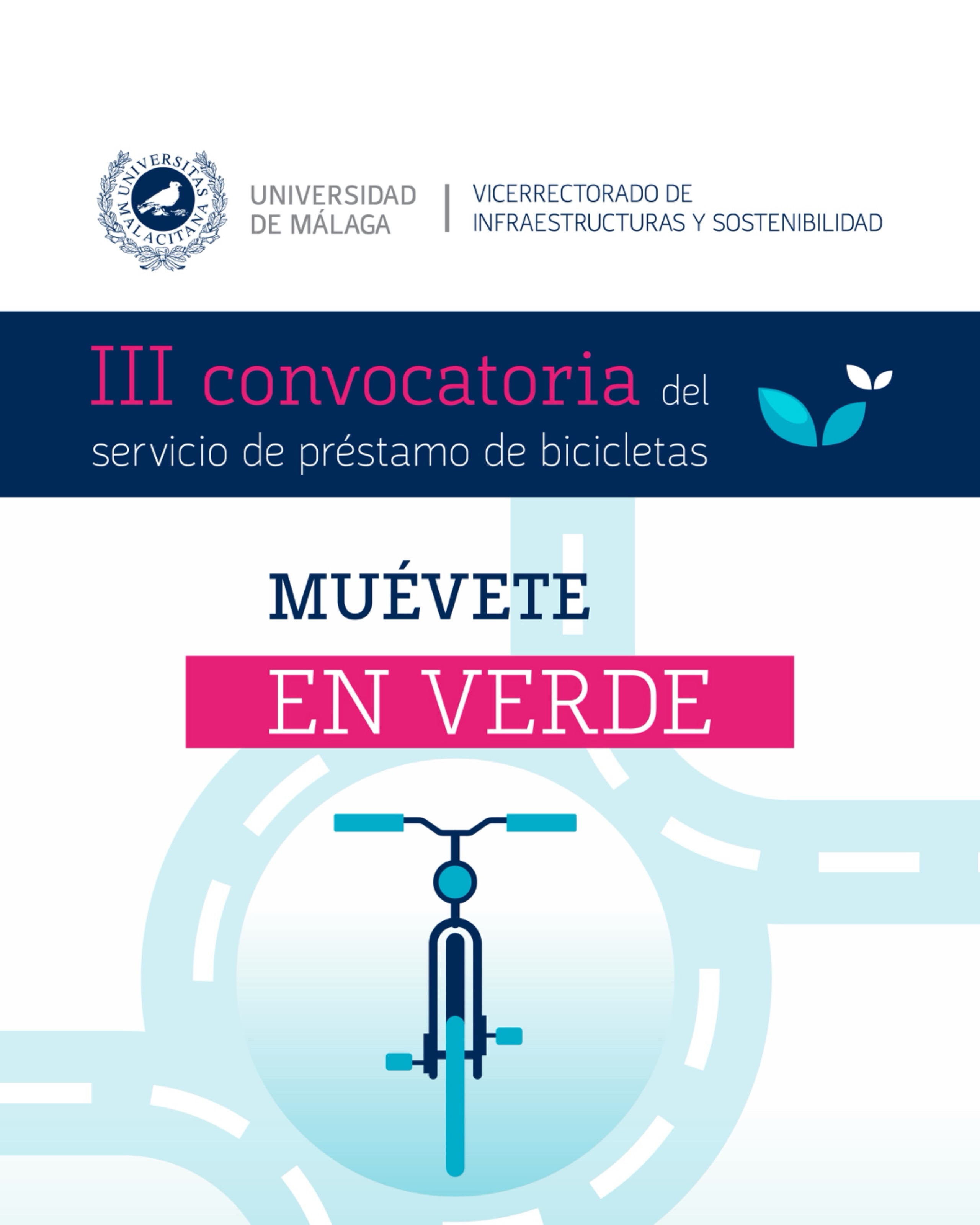🚲 ¡Muévete en verde con nuestra tercera convocatoria del servicio gratuito de préstamo de bicicletas! 🙋‍♀️ Para estudiantes, PTGAS y PDI.

🗓️ Solicitudes hasta el 30 de septiembre.
🤩 ¡Podrás disfrutar de este servicio hasta el 15 de julio de 2027!
ℹ️ u.uma.es/im5/ (acceso directo en enlaces de bio).

*Asignación según orden de recepción de la solicitud.
