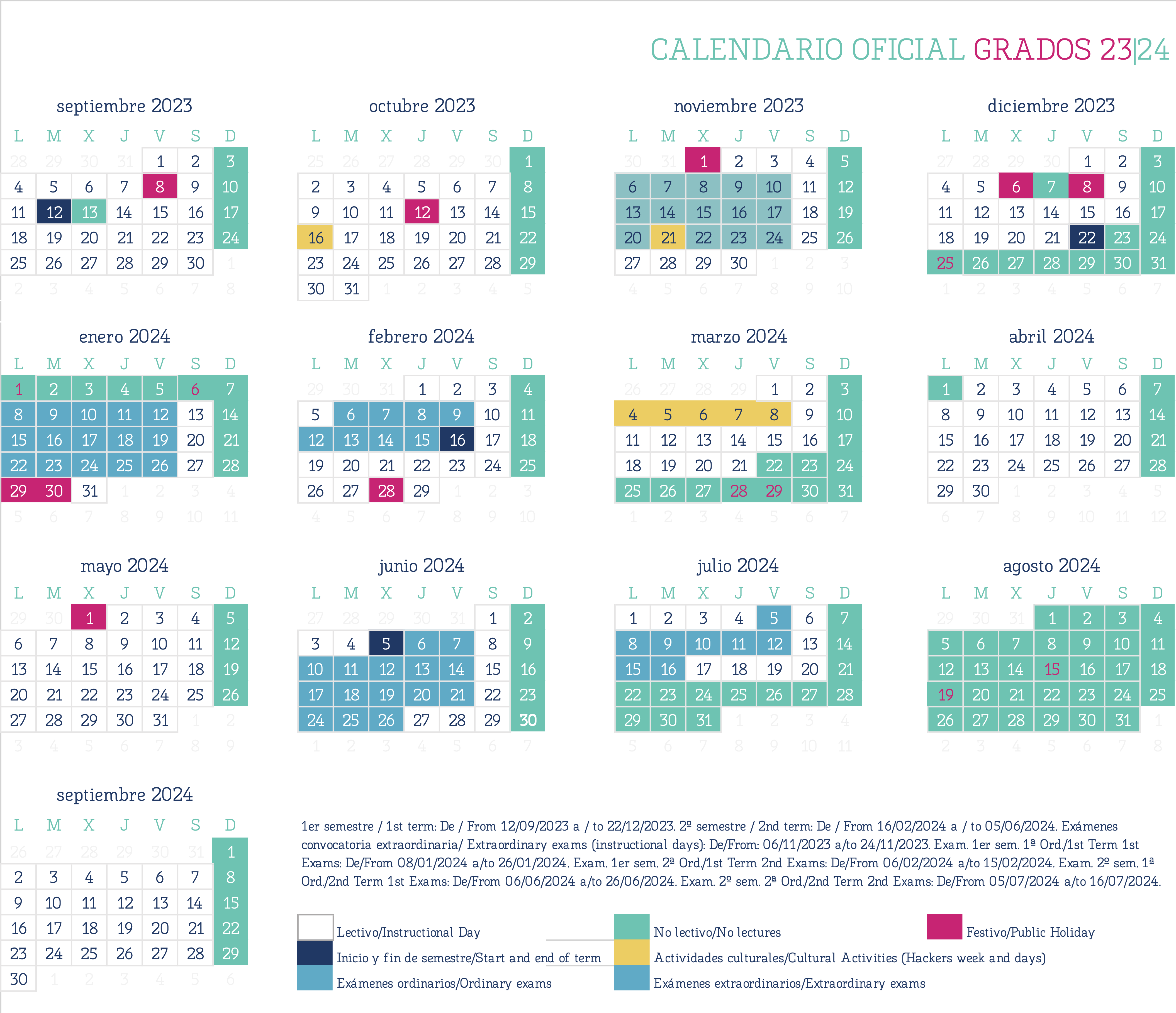 calendario grados 2324 new