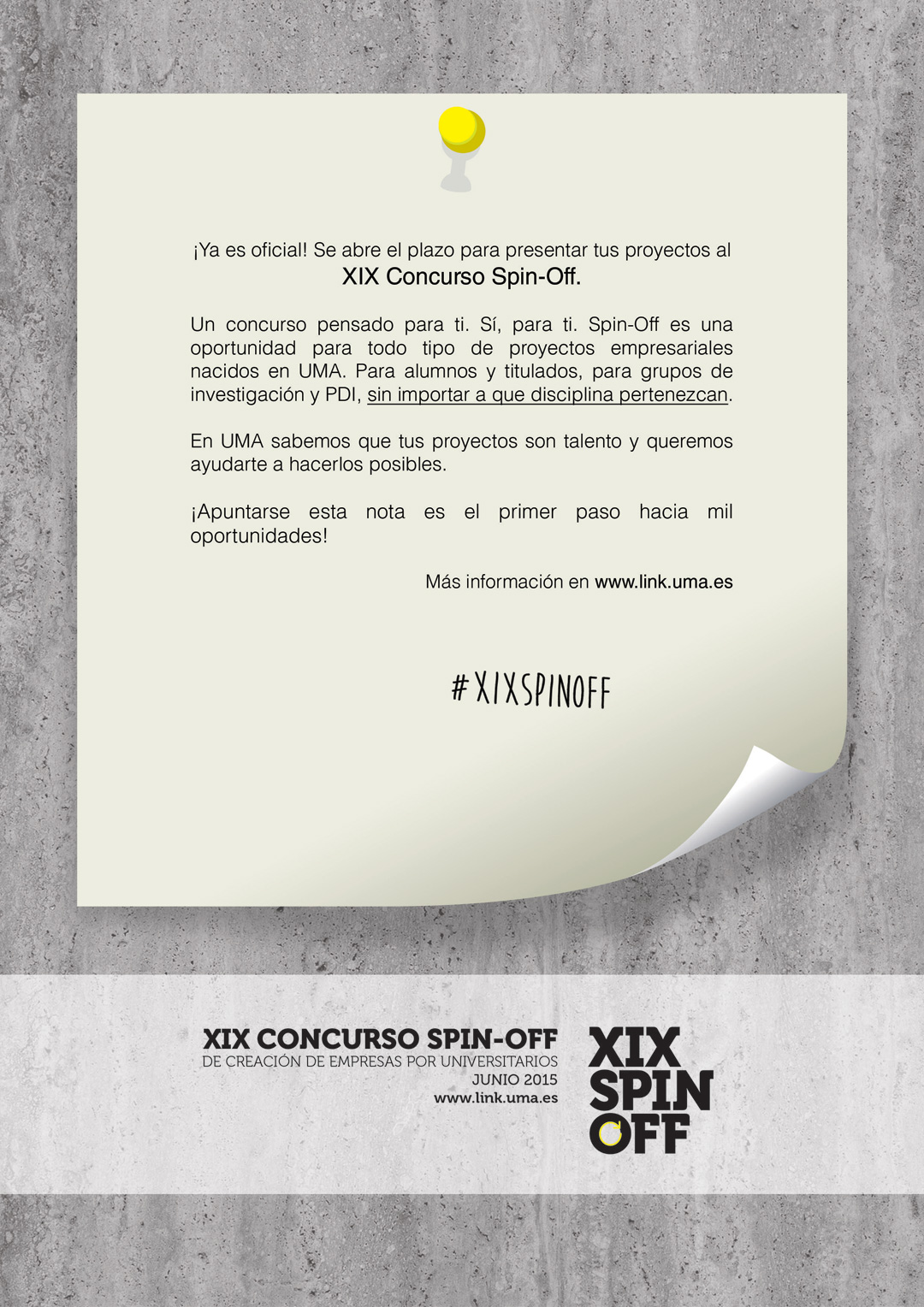 XIX concurso Spin-Off