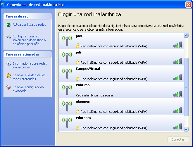 windows xp no se conecta a internet inalambrico